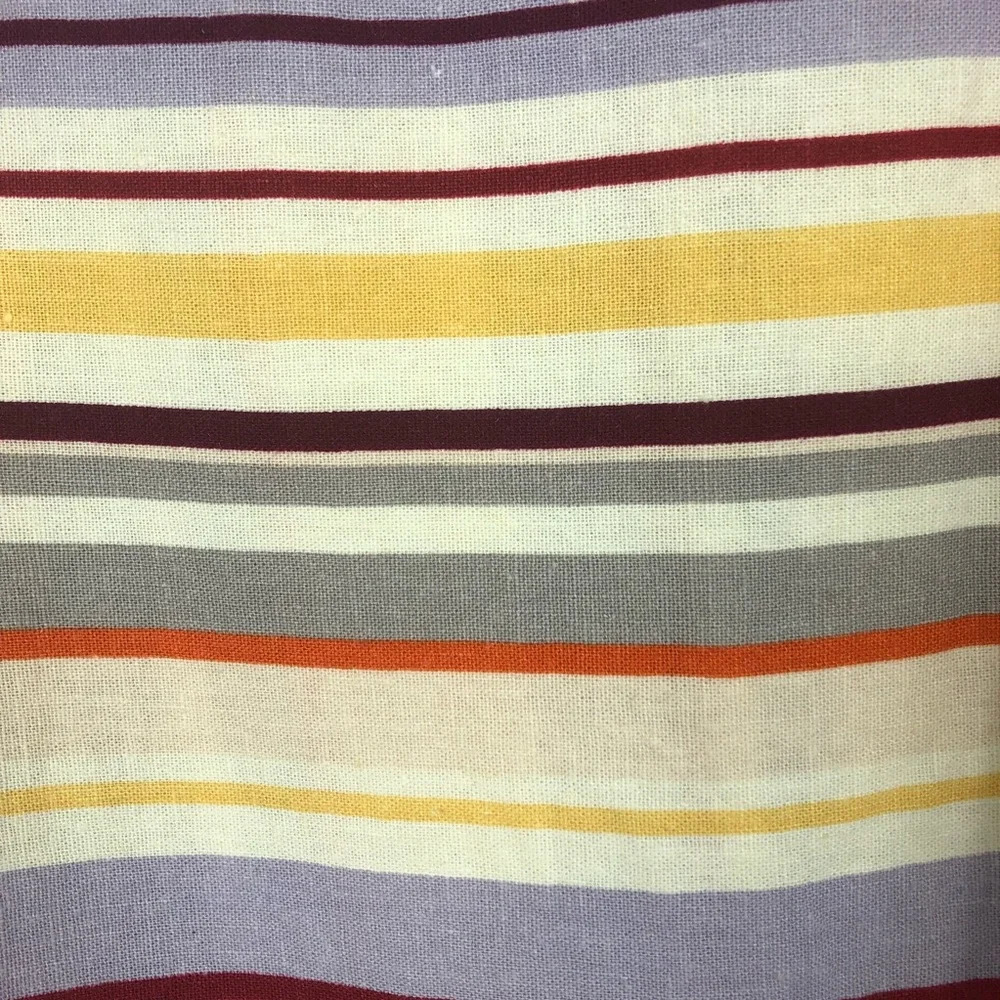 Lush Rainbow Striped Front Button Linen Micro Mini Skirt - Picture 6 of 8